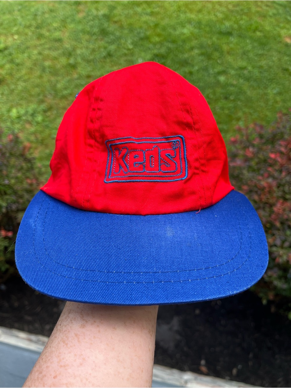 Vintage Rare Keds Two-Tone Red and Blue Cap